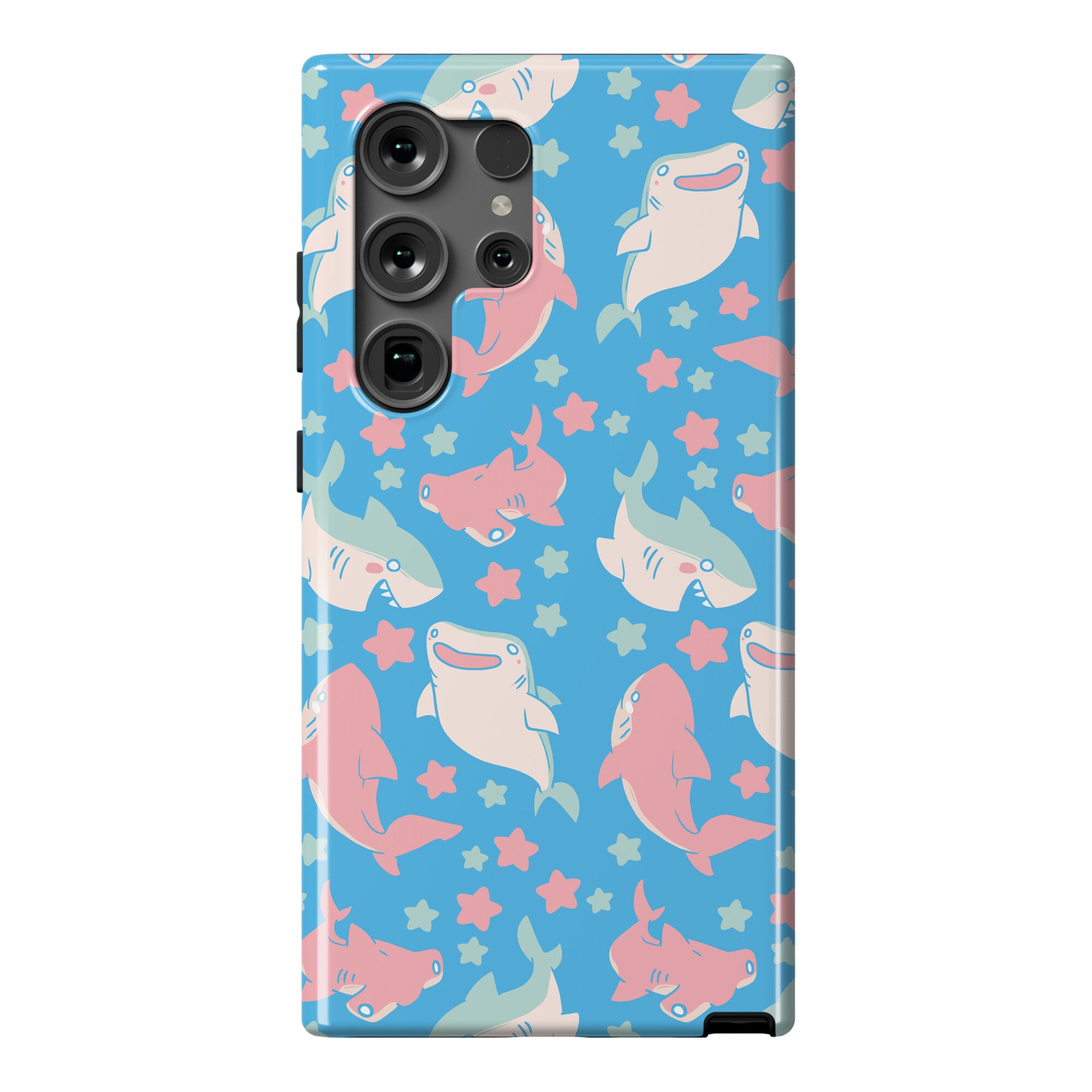 Happy Shark Pattern Phone Case